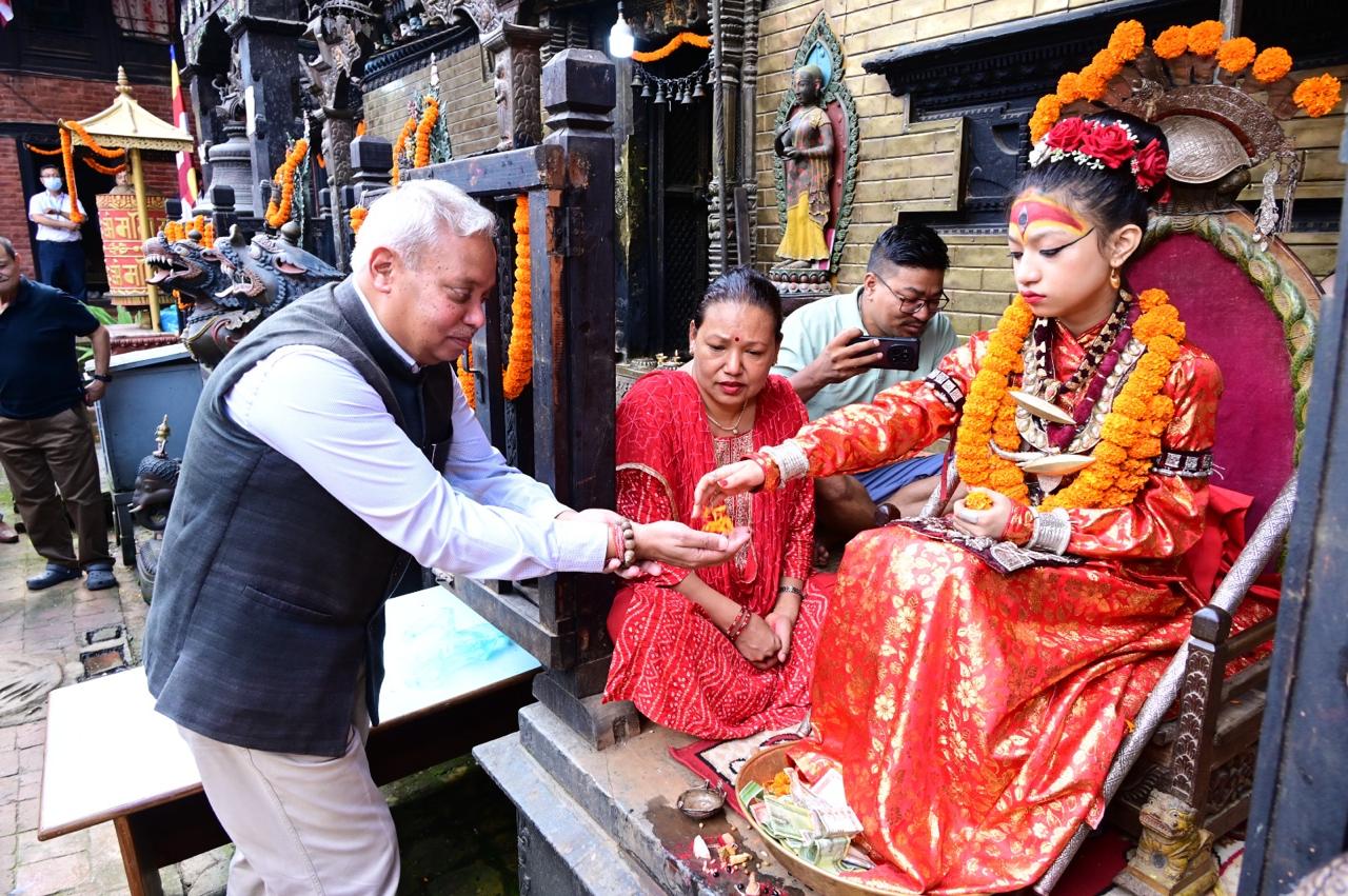 भारतको सहयोगमा पुनर्निर्मित कुमारी छेँ र नयाँ कुमारी निवासको उद्घाटन