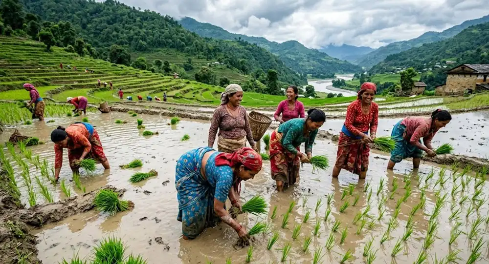 देशभर ९८ प्रतिशत धान रोपाइँ सम्पन्न