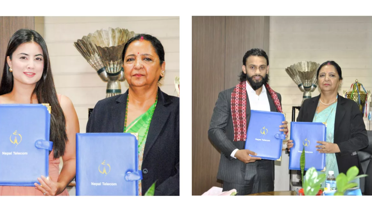नेपाल टेलिकमले कुशल भुर्तेल र नीति शाहलाई बनायो ब्रान्ड एम्बेसडर
