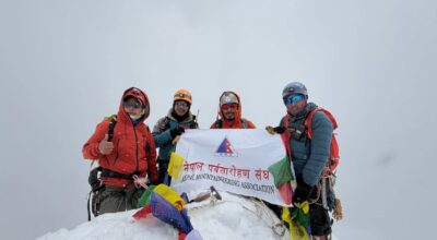 दङ्गा पिकको सफल आरोहण: २८ प्रशिक्षार्थी र पाँच प्रशिक्षकद्वारा हिमाल आरोहण