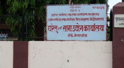 बाँकेमा नयाँ उद्योग र फर्मबाट दुई हजार आठ सय बढी रोजगारी