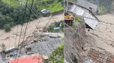 बाढीले १ हजार १३ मेगावाट विद्युत् उत्पादन बन्द
