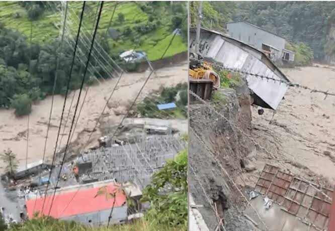 बाढीले १ हजार १३ मेगावाट विद्युत् उत्पादन बन्द