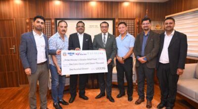 सर्वोत्तम र जगदम्बा सिमेन्टद्वारा प्रधानमन्त्री दैवी प्रकोप उद्धार कोषमा एक करोड बढी सहयोग