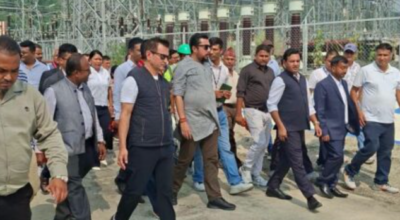 मन्त्री श्रेष्ठद्वारा हेटौँडा ढल्केकर ४०० केभी प्रसारणलाइनको निरीक्षण
