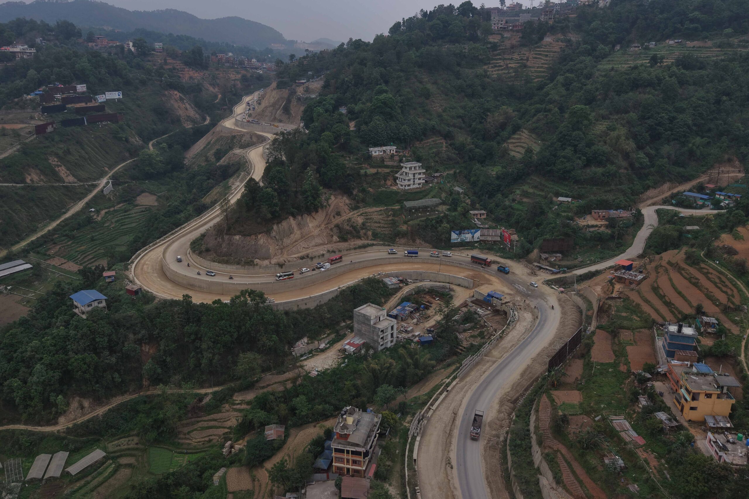 साँगा–धुलिखेल सडक निर्माण तीव्र गति