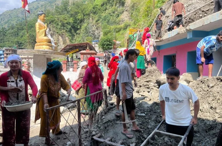 विपद्पछिको पुनर्निर्माणमा जुटेको म्याग्दी