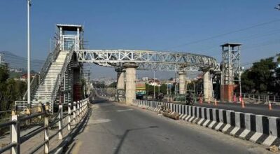 ललितपुरको कुसुन्तीमा लिफ्टसहितको आकासे पुल सञ्चालनको तयारी