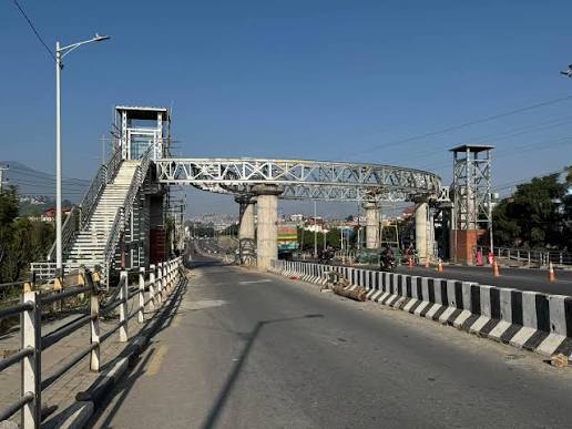 ललितपुरको कुसुन्तीमा लिफ्टसहितको आकासे पुल सञ्चालनको तयारी