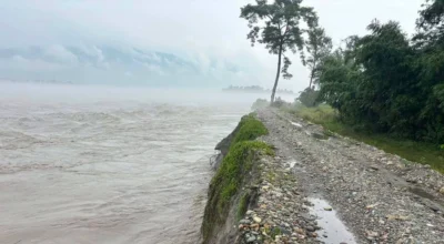 नारायणी किनार : तटबन्धसहित सौन्दर्यअभिवृद्धि