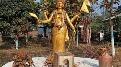 भम्केनी धाममा ७५ फिट अग्लो नेपाल आमाको मूर्ति निर्माण हुँदै
